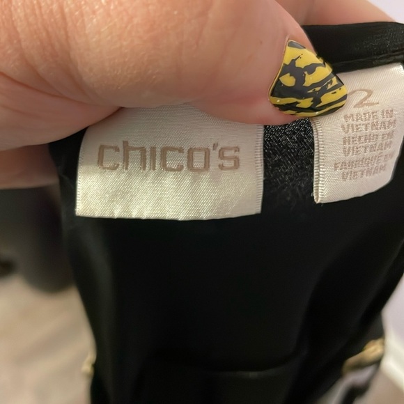 Chico’s Speckled Animal-Blocked Shirtdress Leopard Print Dress size 2 (L/12) - Picture 5 of 16